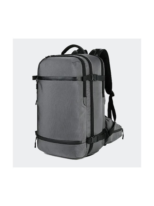 Ozuko Stoff Rucksack mit USB-Anschluss Gray