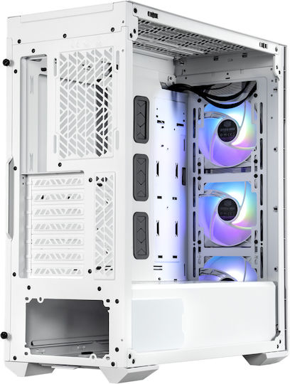 CoolerMaster Masterbox TD500 Mesh V2 Gaming Midi Tower Κουτί Υπολογιστή με Πλαϊνό Παράθυρο και RGB Φωτισμό Λευκό