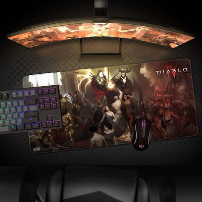 XXL Gaming Mouse Pad Black 900mm Blizzard Diablo IV Inarius And Lilith