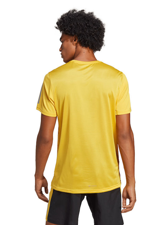 Adidas Own The Run Men's Athletic T-shirt Short Sleeve Yellow