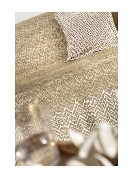 Guy Laroche Marvin Armchair Throw Two Sides Chenille 150x180cm Golden