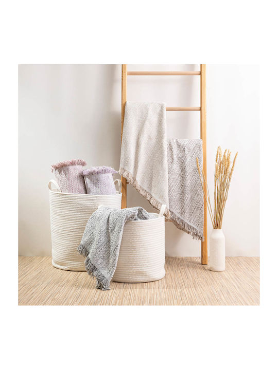 Borea Boho Armchair Throw 180x180cm Pink