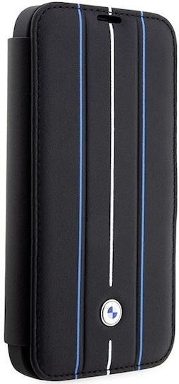 BMW Leather Stamp Book Synthetic Leather Blue Lines (iPhone 14 Pro)