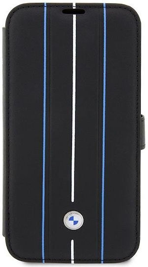 BMW Leather Stamp Book Synthetic Leather Blue Lines (iPhone 14 Pro)