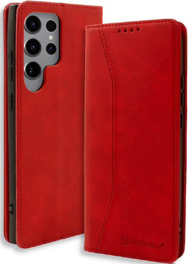 Bodycell Book Synthetic Leather Red (Galaxy S23 Ultra)