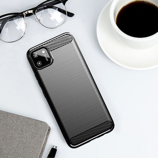 Techsuit Carbon Back Cover Σιλικόνης Μαύρο (Realme C11)