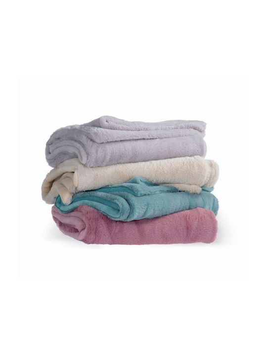 Nef-Nef Homeware Κουβέρτα Αγκαλιάς & Λίκνου Rabbit Hug Τιρκουάζ 80x110εκ.