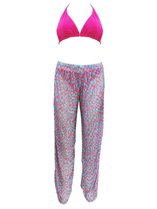 Join Bikini Set Triangle Top & Brazil Bottom Fuchsia