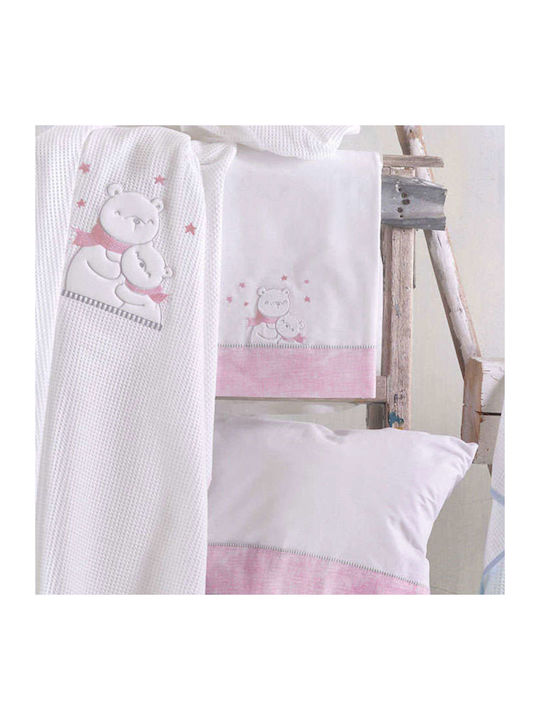 Rythmos Blanket Cot Snowball Waffle White 120x150cm