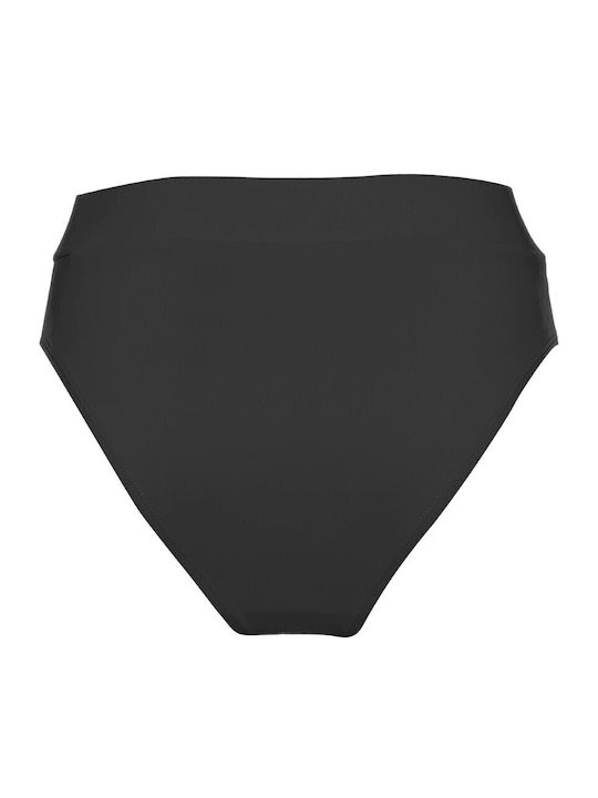 Broliono Bikini Slip Talie Înaltă Negru