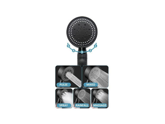 Handheld Showerhead with Filter and Flow Pause Switch
