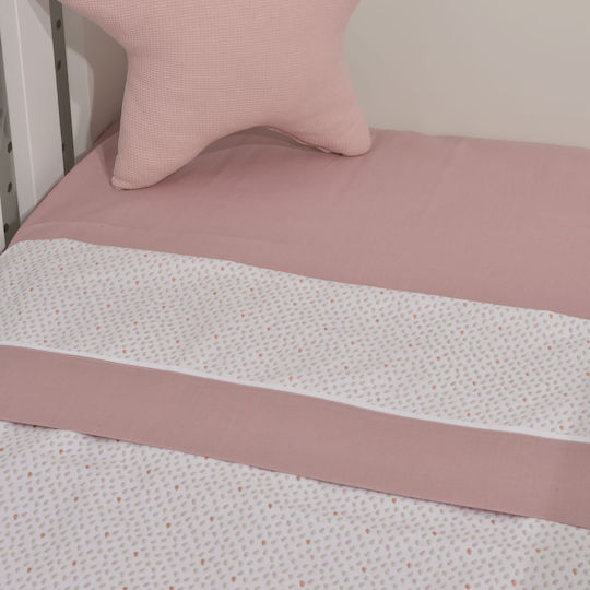 Baby Oliver Baby Sheets Set Cradle Cotton Pink 75x110cm 2pcs