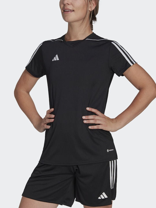 Adidas Tiro 23 League Damen Sportlich T-shirt Schnell trocknend Schwarz