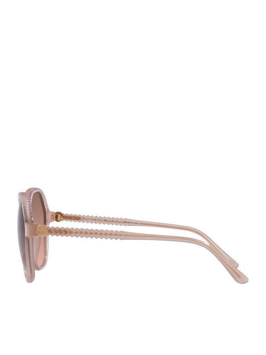 Michael Kors Bali Women's Sunglasses with Beige Plastic Frame and Brown Gradient Lens