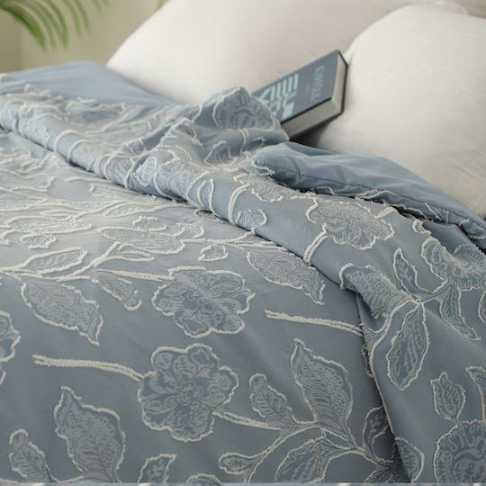 Melinen Ariel Coverlet Queen Size from Polyester Light Blue 220x240cm
