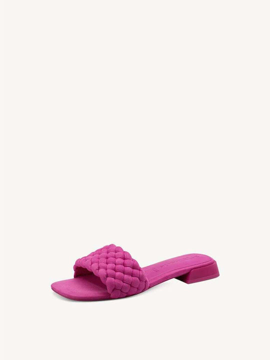 Tamaris Chunky Heel Mules Fuchsia