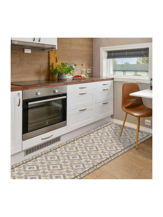 Ango Kitchen Mat Runner Waterproof with Anti-slip Underlay Beige 50x180εκ.