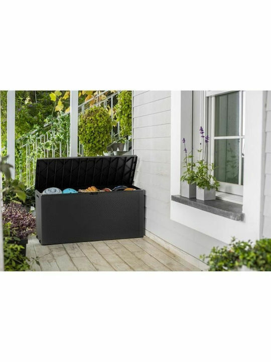 Keter Μπαоуло Аутдор Сторидж Бокс Emily Пластмаса 270лт Dark Gray М118xП45xУ58бр