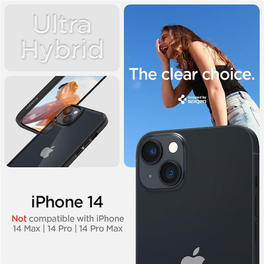 Spigen Crystal Hybrid Back Cover Πλαστικό Matte Black (iPhone 14)