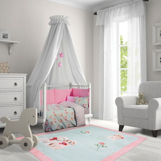 Greenwich Polo Club Baby Sheets Set Crib Cotton Multicolored 130x170cm 3pcs