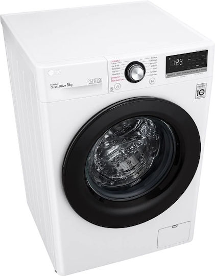 LG Πλυντήριο Ρούχων 8kg με Τεχνολογία Ατμού 1400 Στροφών AI DD F4WV308S6U
