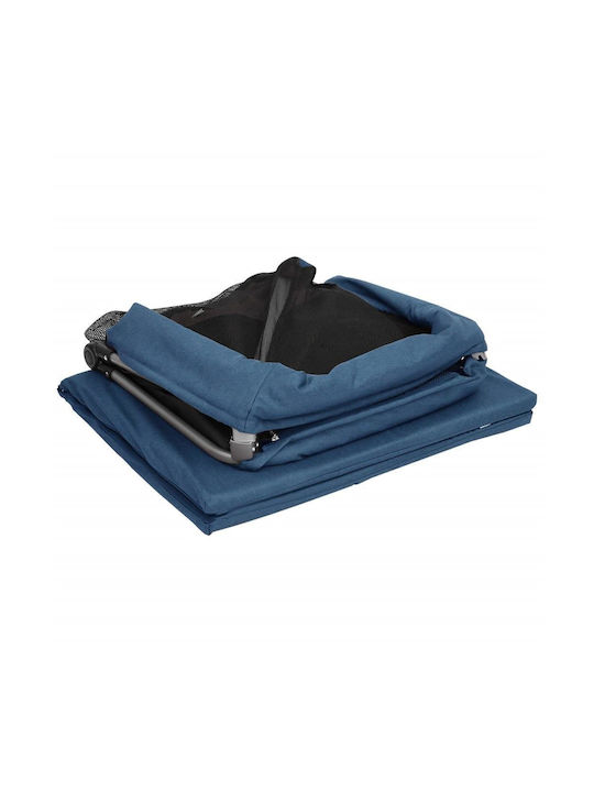 vidaXL Laufstall mit Matratze Blau 110x82cm