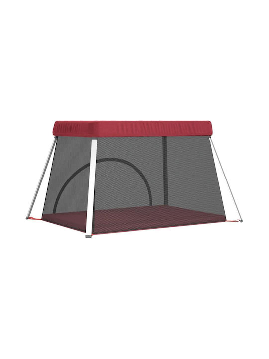 vidaXL Laufstall mit Matratze Burgundisch 110x82cm