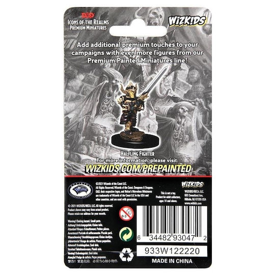 WizKids Dungeons & Dragons Icons of the Realms Halfling Fighter Male Figure