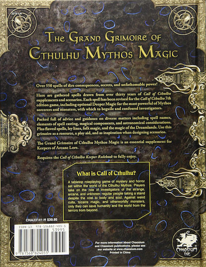 Chaosium Inc. Call of Cthulhu The Grand Grimoire of Cthulhu Mythos Magic Guidebook