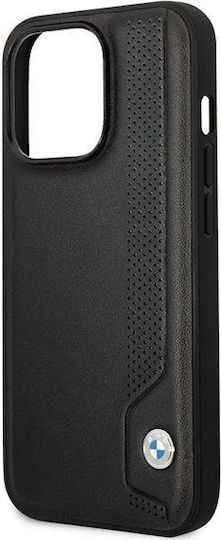 BMW Leather Blue Dots Back Cover Δερματίνης / Πλαστικό Μαύρο (iPhone 14 Pro Max)