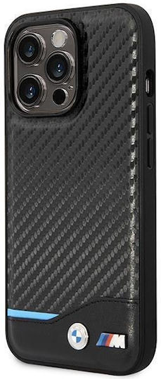 BMW Carbon Back Cover Synthetic Leather / Plastic Black (iPhone 14 Pro) BMHMP14L22NBCK