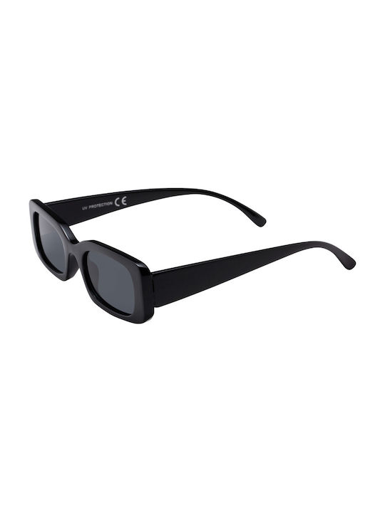 Women's Sunglasses with Black Acetate Frame and Black Lenses 026118