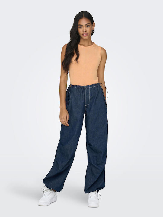 Damen Sommer Bluse Ärmellos Orange