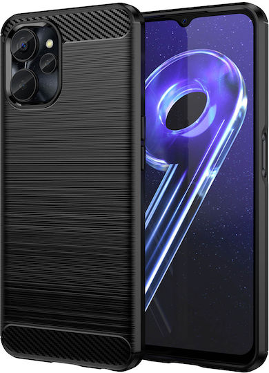 Hurtel Carbon Back Cover Σιλικόνης Μαύρο (Realme 10)