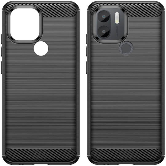 Hurtel Carbon Задна корица Силикон Черен (Moto G62 5G)