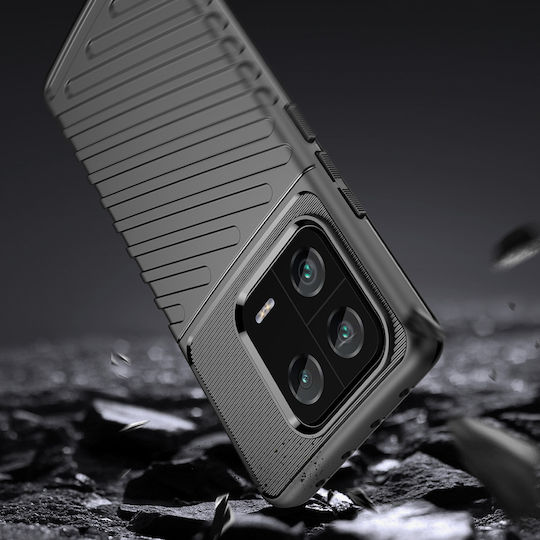 Hurtel Carbon Back Cover Silicon Negru (Xiaomi 13 Pro)