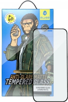 Blueo Strong Ματ Full Face Tempered Glass 1τμχ Μαύρο (iPhone 14 Pro)