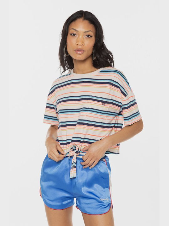 Superdry Women's Oversized T-shirt Striped Multicolour