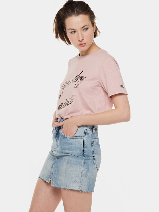 Ovin Vintage Damen T-Shirt Rosa