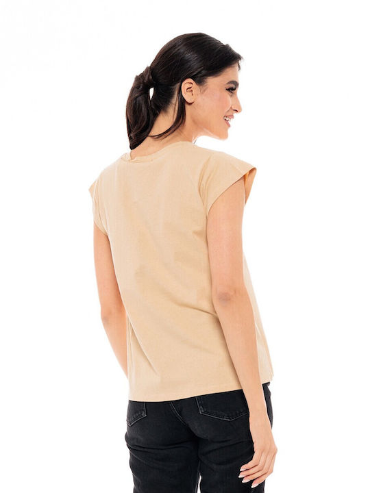 Biston Damen T-shirt Beige