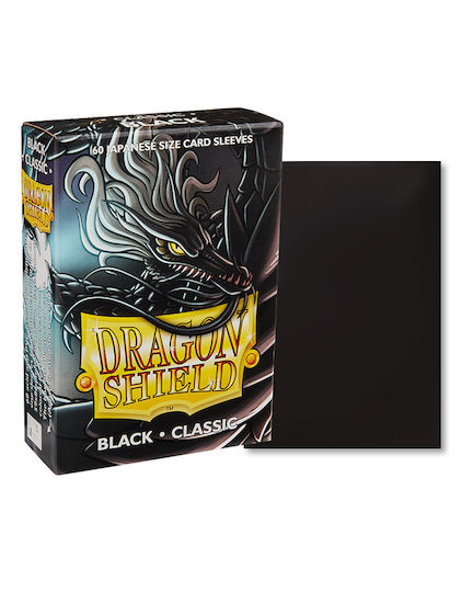 Dragon Shield Dragon Shield Japanese Size Yu-Gi-Oh Card Sleeves Japanese Size 60τμχ Black AT-10602