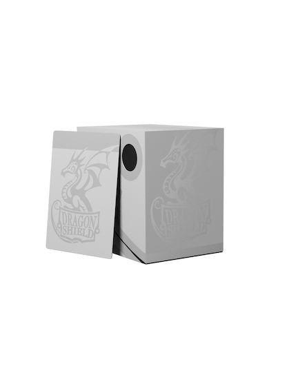 Dragon Shield Dragon Shield Double Shell Magic the Gathering Deck Box Dimensiune Standard Alb Cenușiu