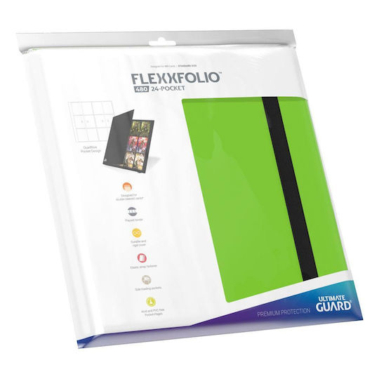 Ultimate Guard Legătură Flexxfolio 24-Buzunare 480 12-Buzunare Dimensiune Standard Verde Deschis