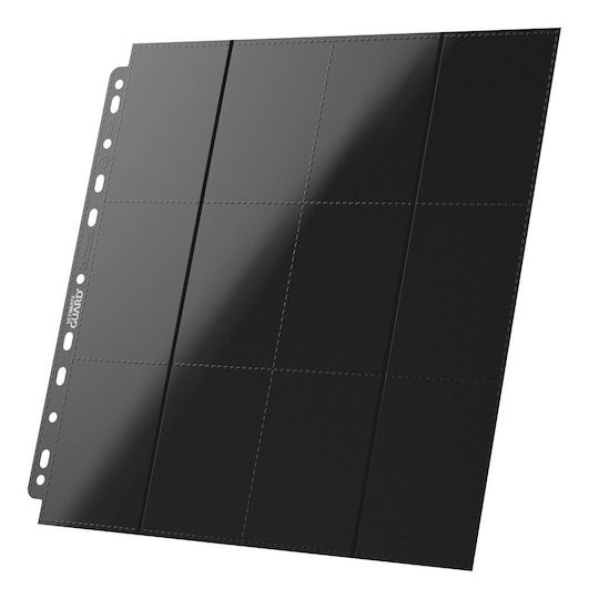 Ultimate Guard 24-Fächer Hüllen Schwarz Seitenlade Kartenseiten 12-Fächer Standardgröße 10 Stück Schwarz