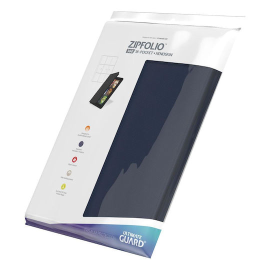 Ultimate Guard Zipfolio 360 - 18-Pocket XenoSkin Binder 9-Pocket Standard Size Blue UGD010211