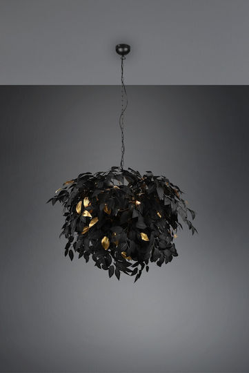 Trio Lighting Leavy Pendant Light Black 70x150cm Trio Lighting Leavy Pendant Light Black 70x150cm
