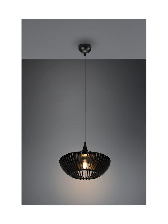 Trio Lighting Colino Hängelampe Einfaches Licht für Fassung E27 Schwarz