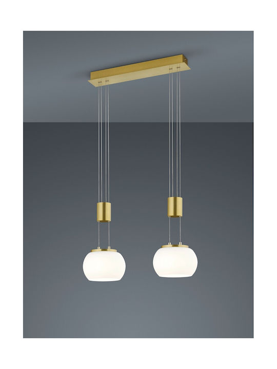 Trio Lighting Madison Adjustable Pendant Light Gold Rail 52x18x150cm