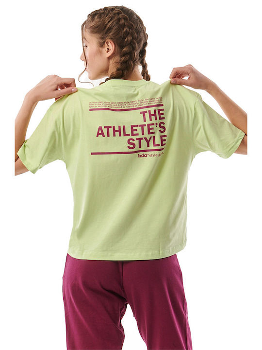 Body Action Femeie Sport Supradimensionat Tricou Verde