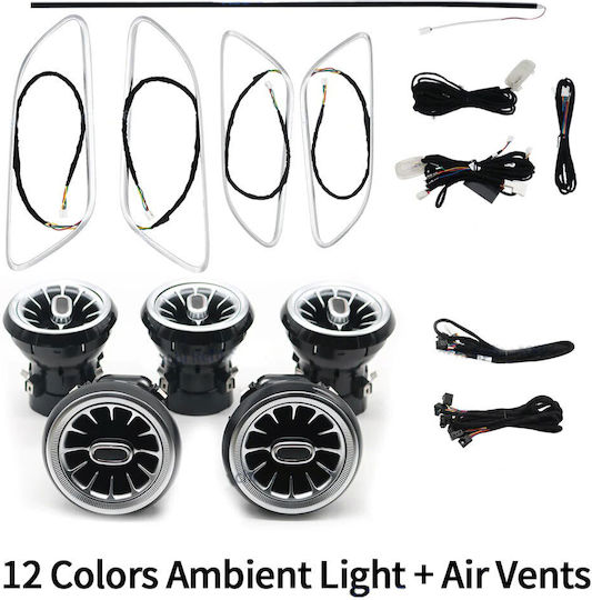 Digital IQ Turbine Air Vent Ambient Light Kit Interior Decorative Car Lighting System